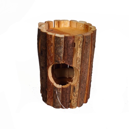 Casetta tronco legno criceto