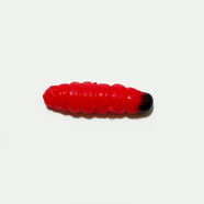 Esca Larva Grande Rossa Testa Nera